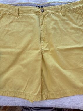 Izod Men’s Flat Front Shorts in Sunny Yellow